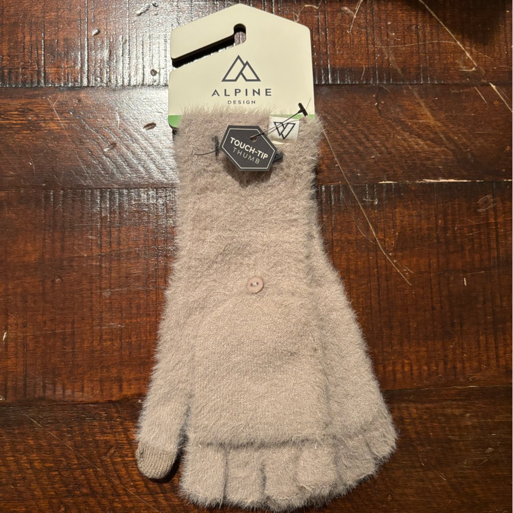 Alpine Brown Fleece Mittens